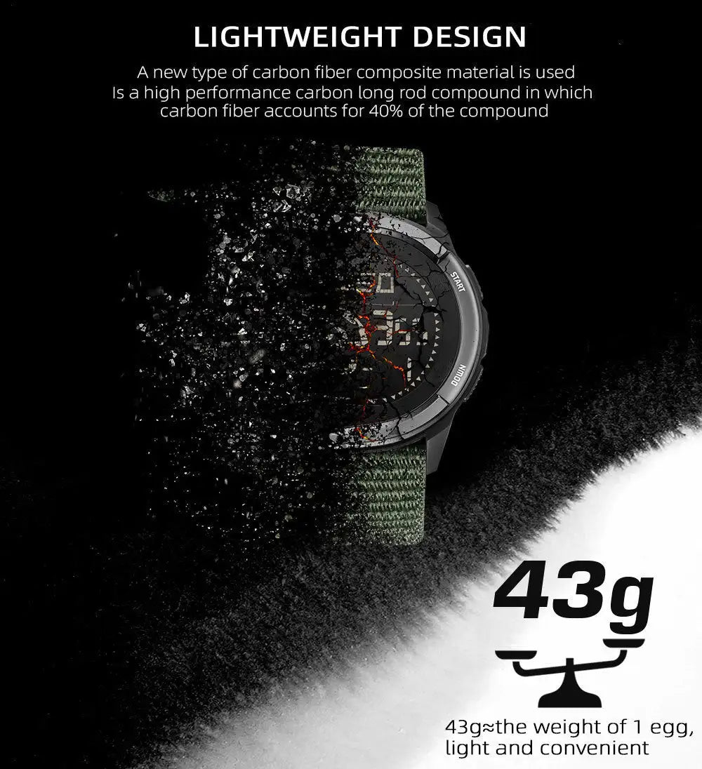 Outdoor Smartwatch – Pedometer, Compass & AMOLED Display