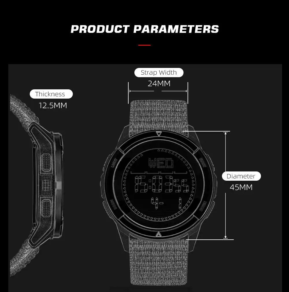 Outdoor Smartwatch – Pedometer, Compass & AMOLED Display