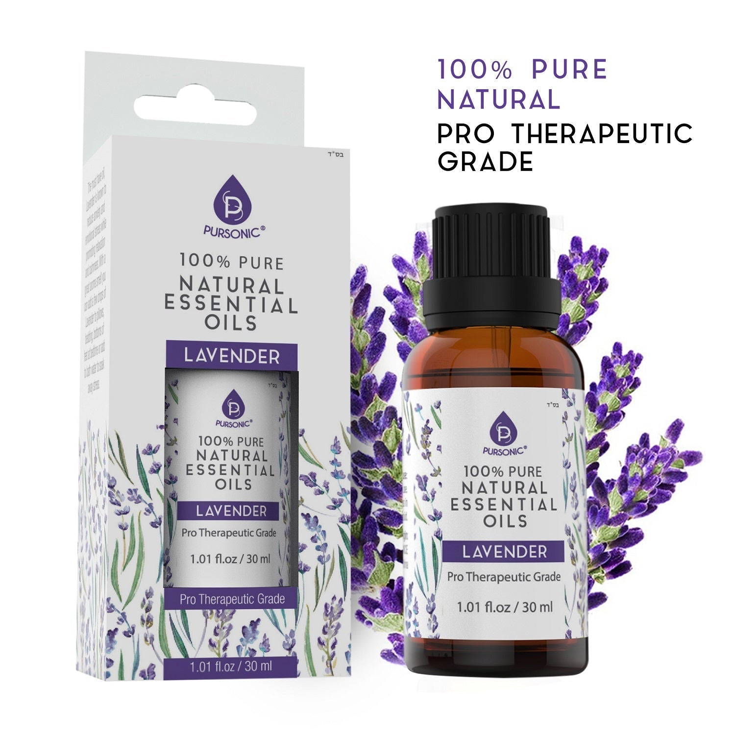Pursonic Lavender Essential Oil – 100% Pure & Natural