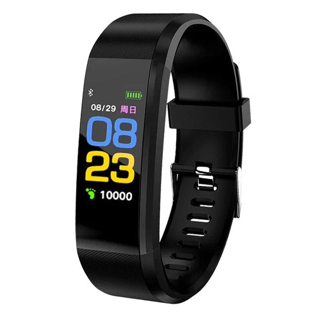 Unisex Smartwatch – Heart Rate, Blood Pressure & Fitness Tracker