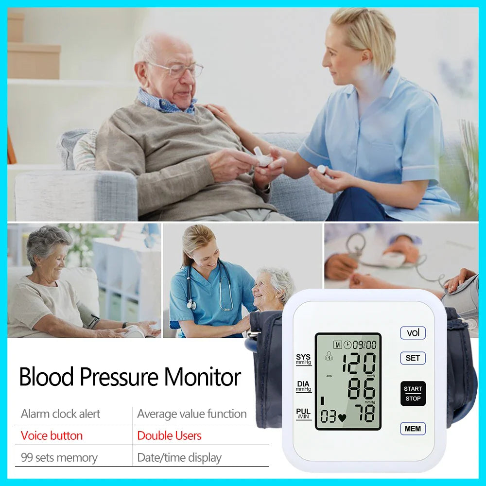 Arm Blood Pressure Monitor – Digital Heart Rate & Pulse Meter