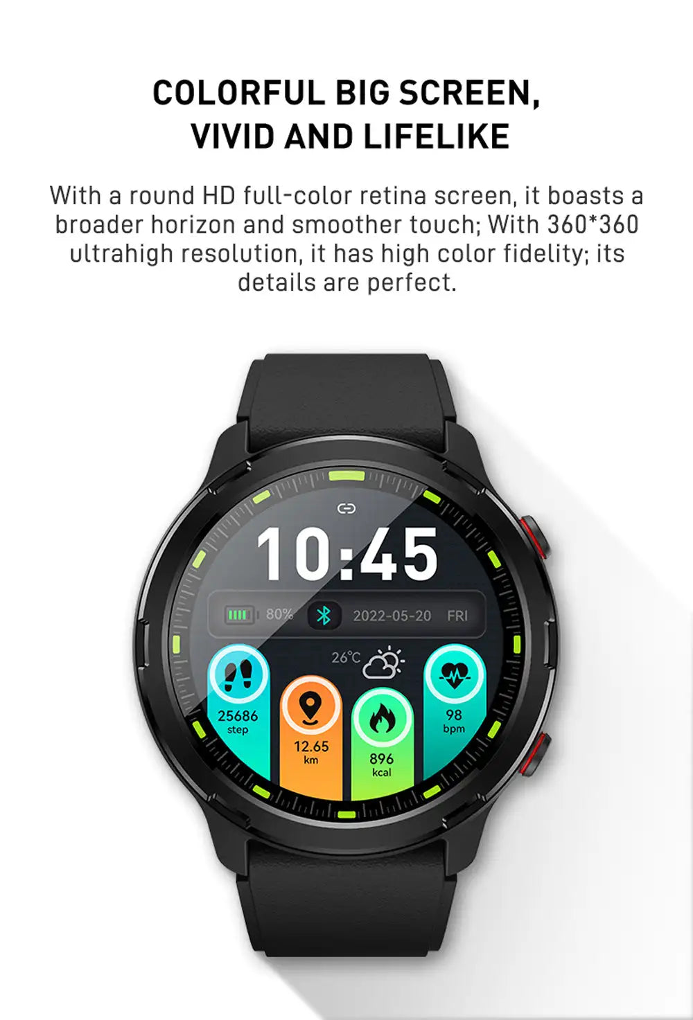 Outdoor GPS Smartwatch – Compass, Fitness & Multi-Sport Tracker
