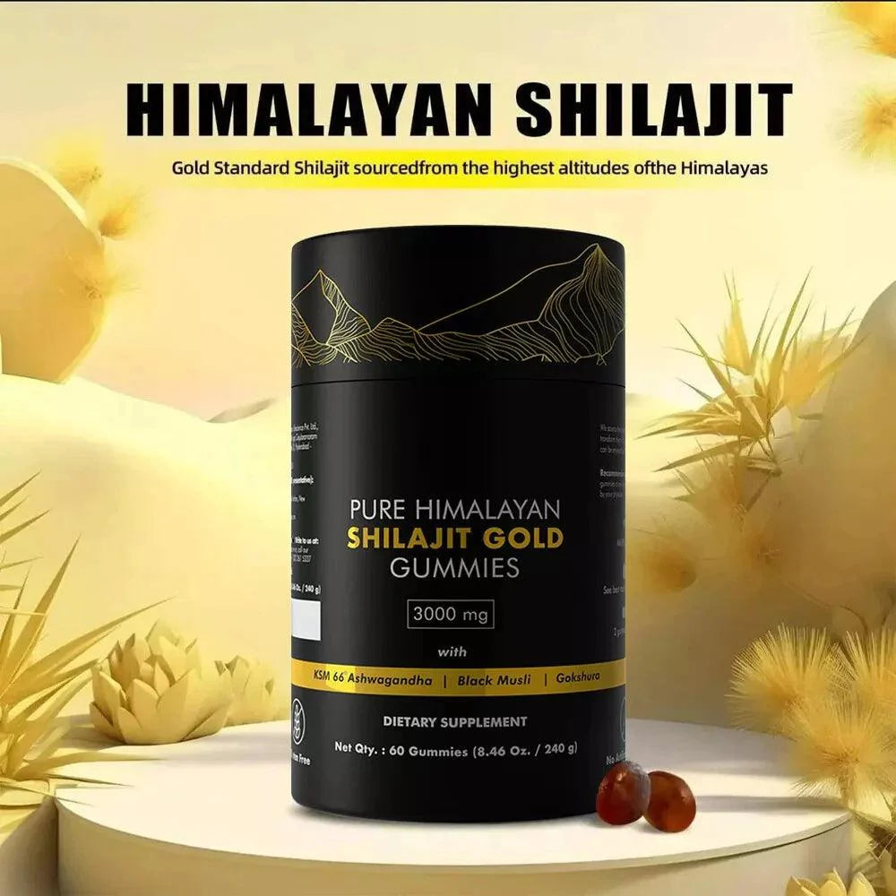Himalayan Shilajit Gummies 3000mg - Gold Grade with Ashwagandha