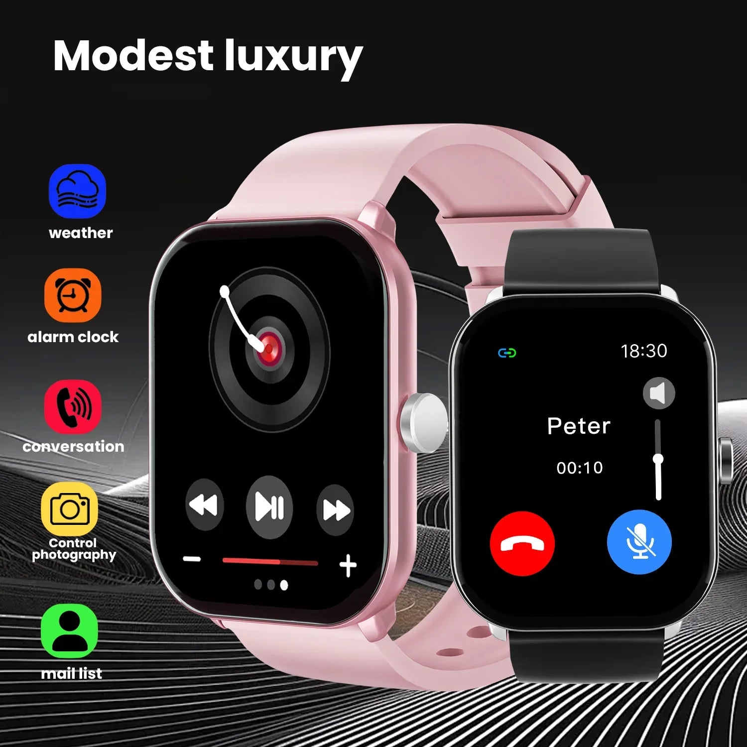 Smartwatch 2.01" – Large Screen, Waterproof & Bluetooth Calling