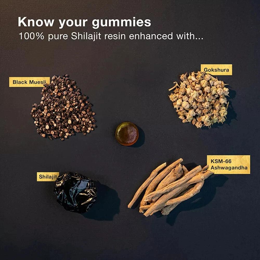 Himalayan Shilajit Gummies 3000mg - Gold Grade with Ashwagandha