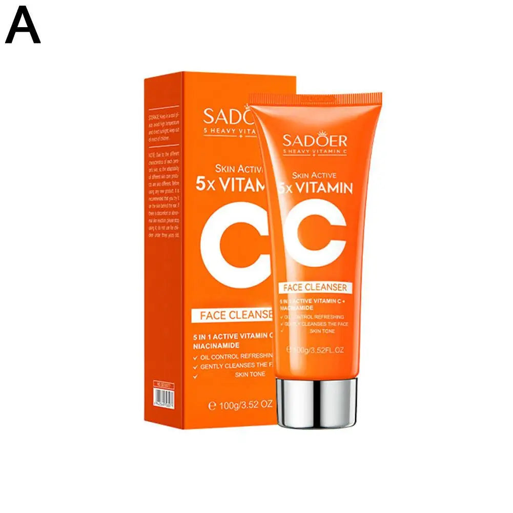 5-Piece Vitamin C Skincare Set – Cleanser, Lotion, Eye Cream & Serum