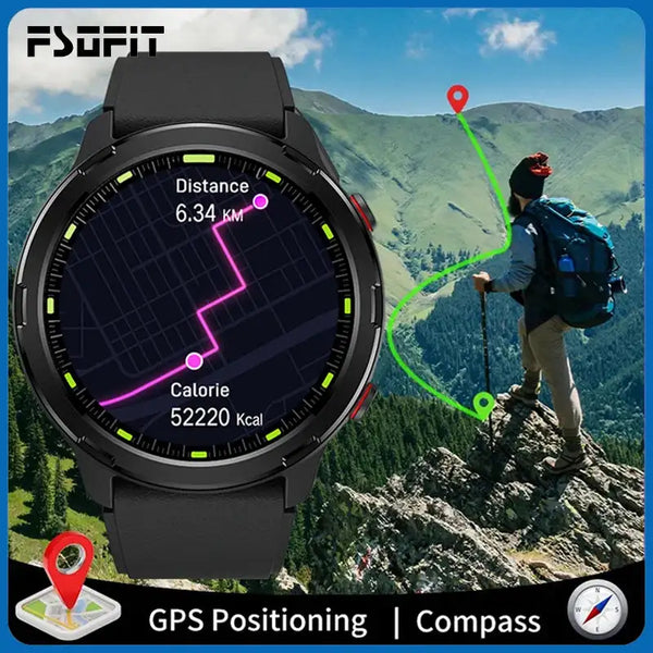 Outdoor GPS Smartwatch – Compass, Fitness & Multi-Sport Tracker