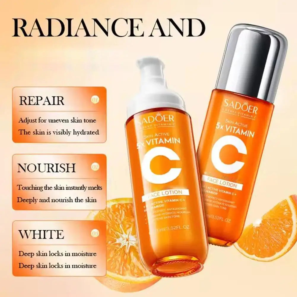 5-Piece Vitamin C Skincare Set – Cleanser, Lotion, Eye Cream & Serum