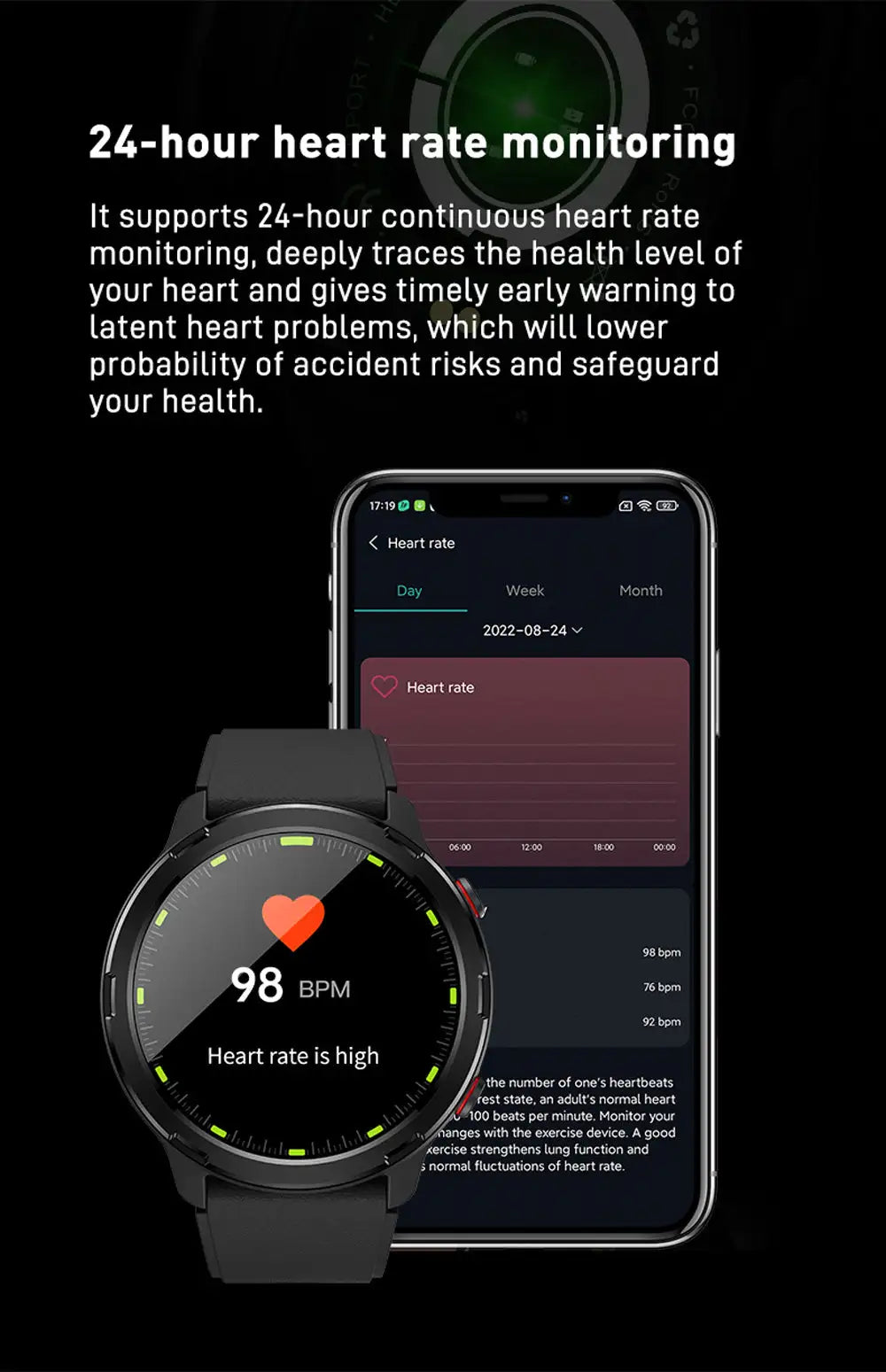 Outdoor GPS Smartwatch – Compass, Fitness & Multi-Sport Tracker