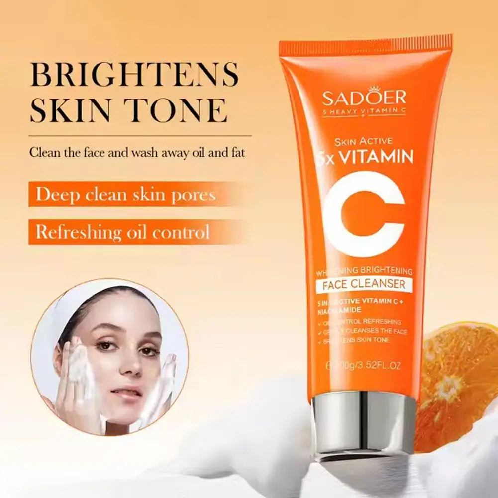 5-Piece Vitamin C Skincare Set – Cleanser, Lotion, Eye Cream & Serum