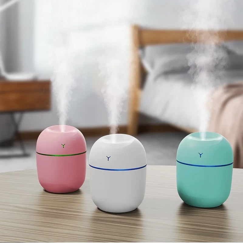 Portable Ultrasonic Humidifier – USB Aroma Diffuser with LED