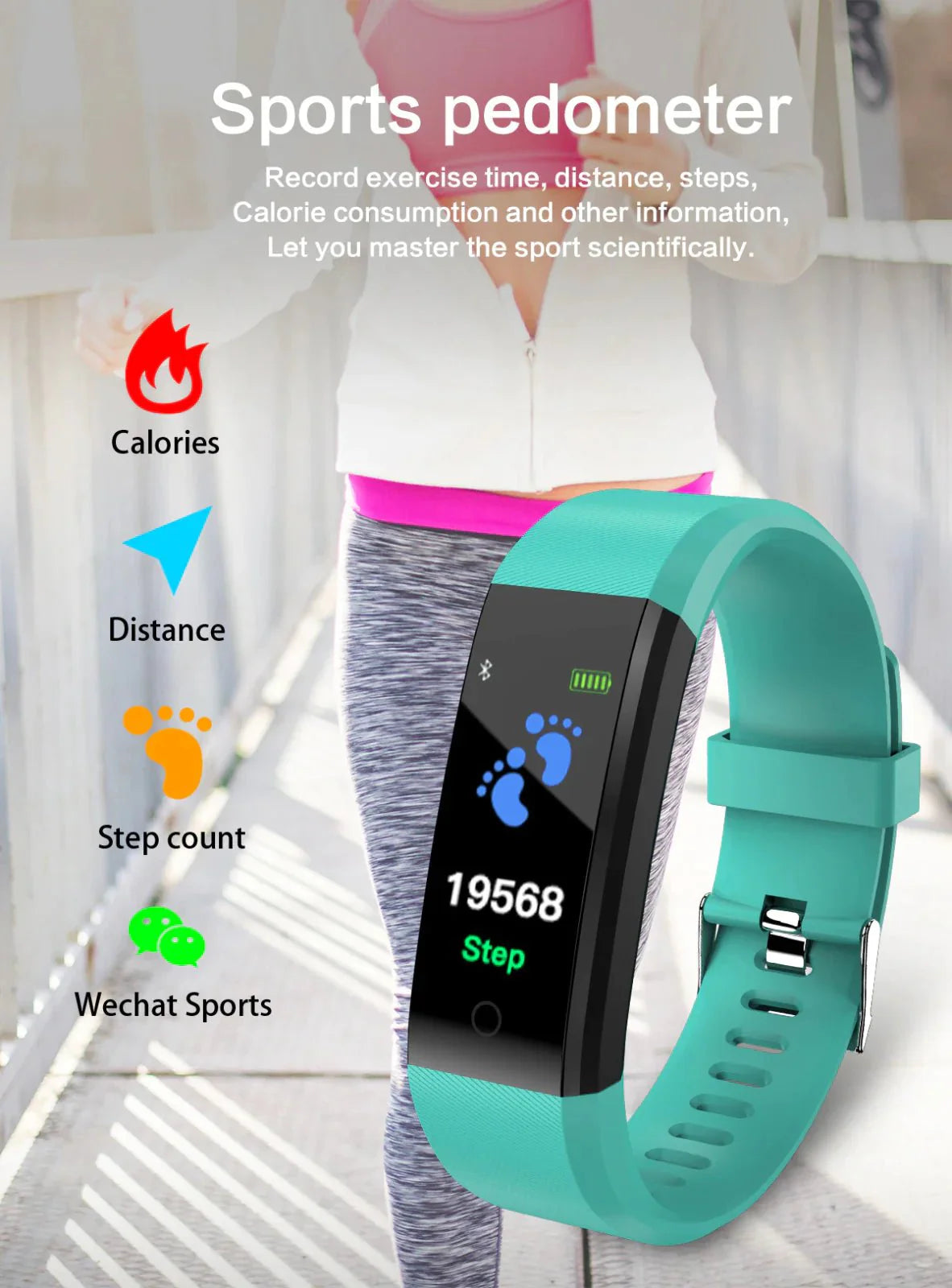IP67 Waterproof Fitness Tracker – Heart Rate & Multi-Sport Smartwatch
