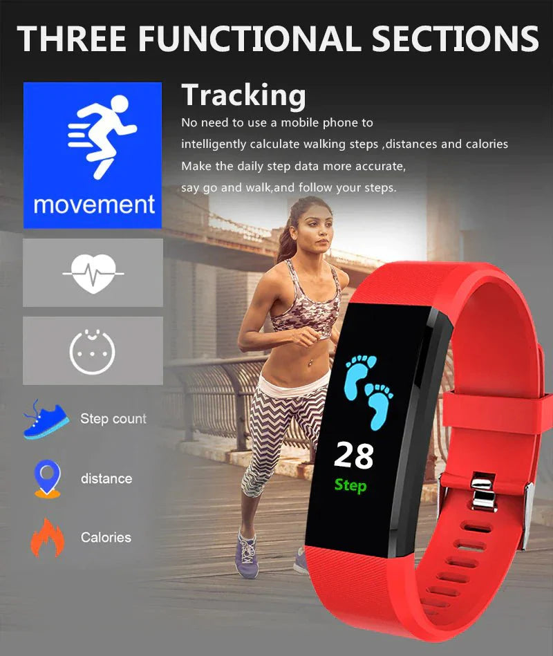 IP67 Waterproof Fitness Tracker – Heart Rate & Multi-Sport Smartwatch