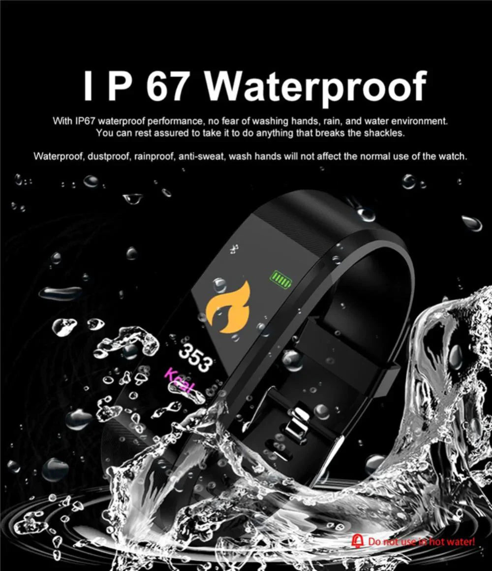 IP67 Waterproof Fitness Tracker – Heart Rate & Multi-Sport Smartwatch