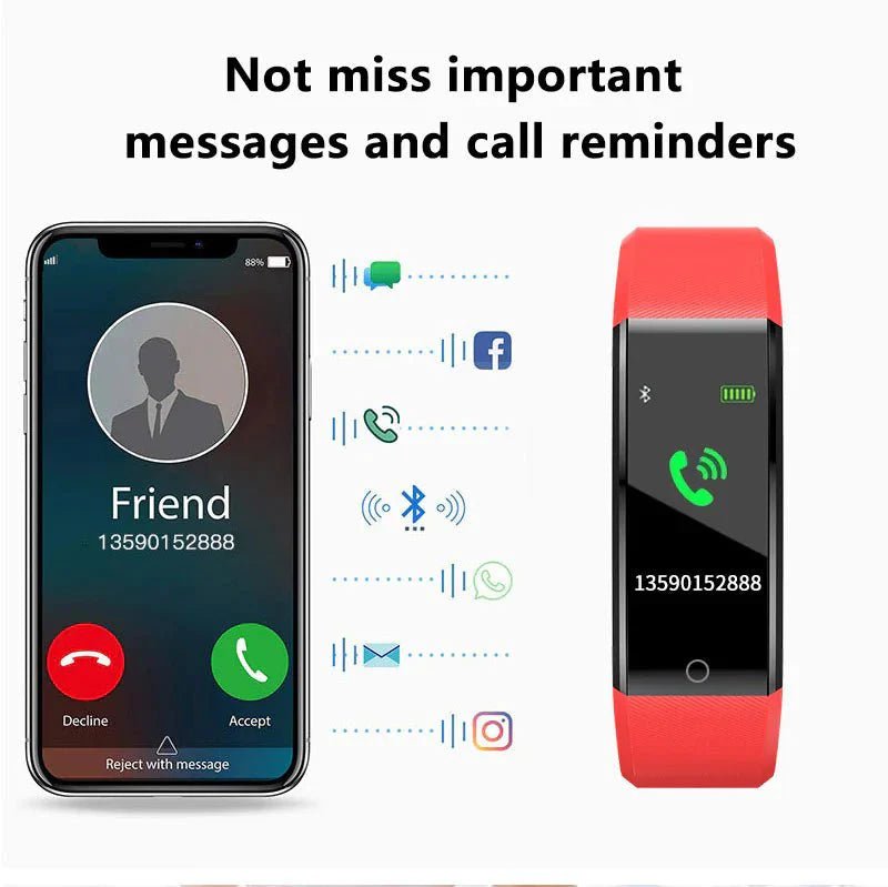 IP67 Waterproof Fitness Tracker – Heart Rate & Multi-Sport Smartwatch