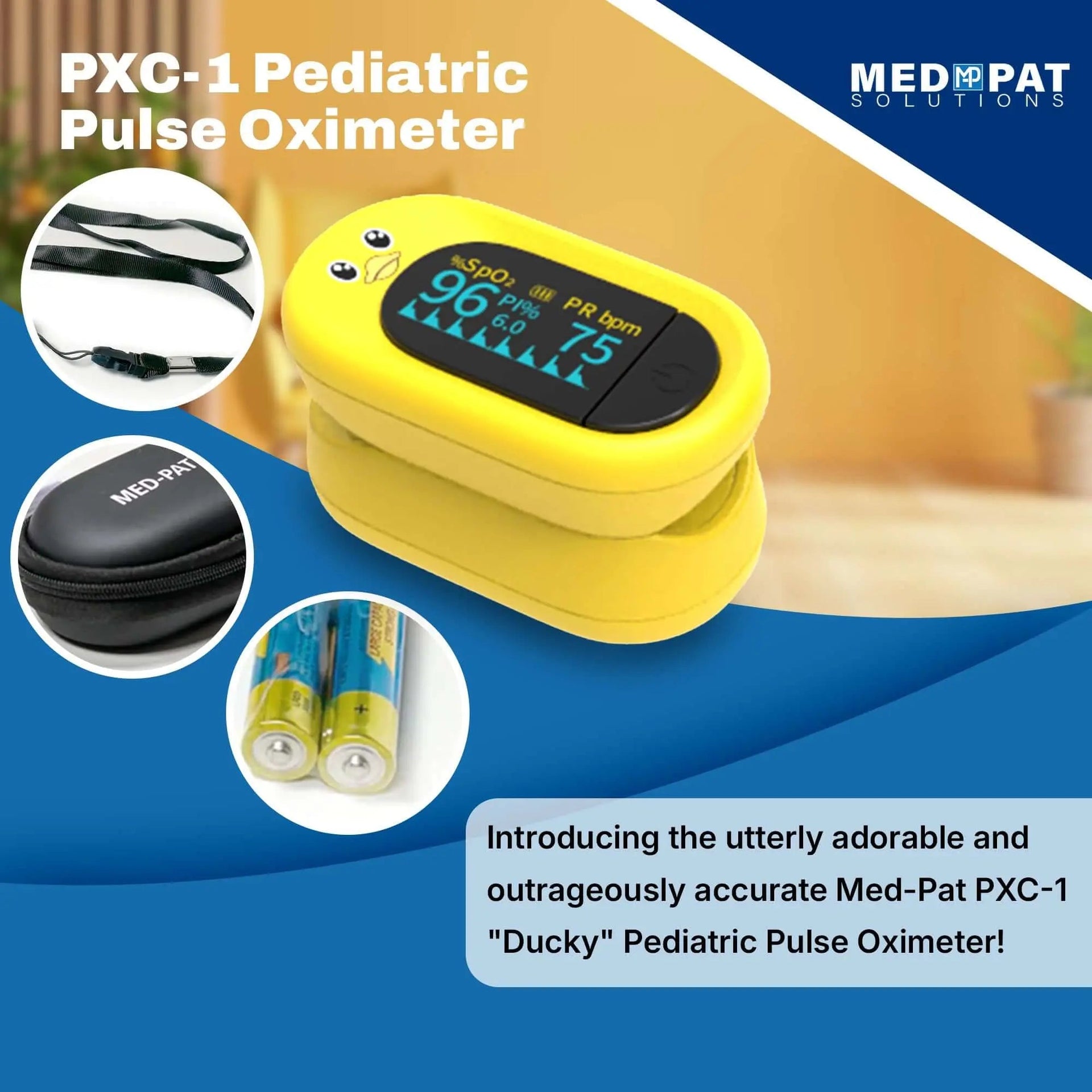 Kid-Friendly Pulse Oximeter – Med-Pat “Ducky” PXC-1