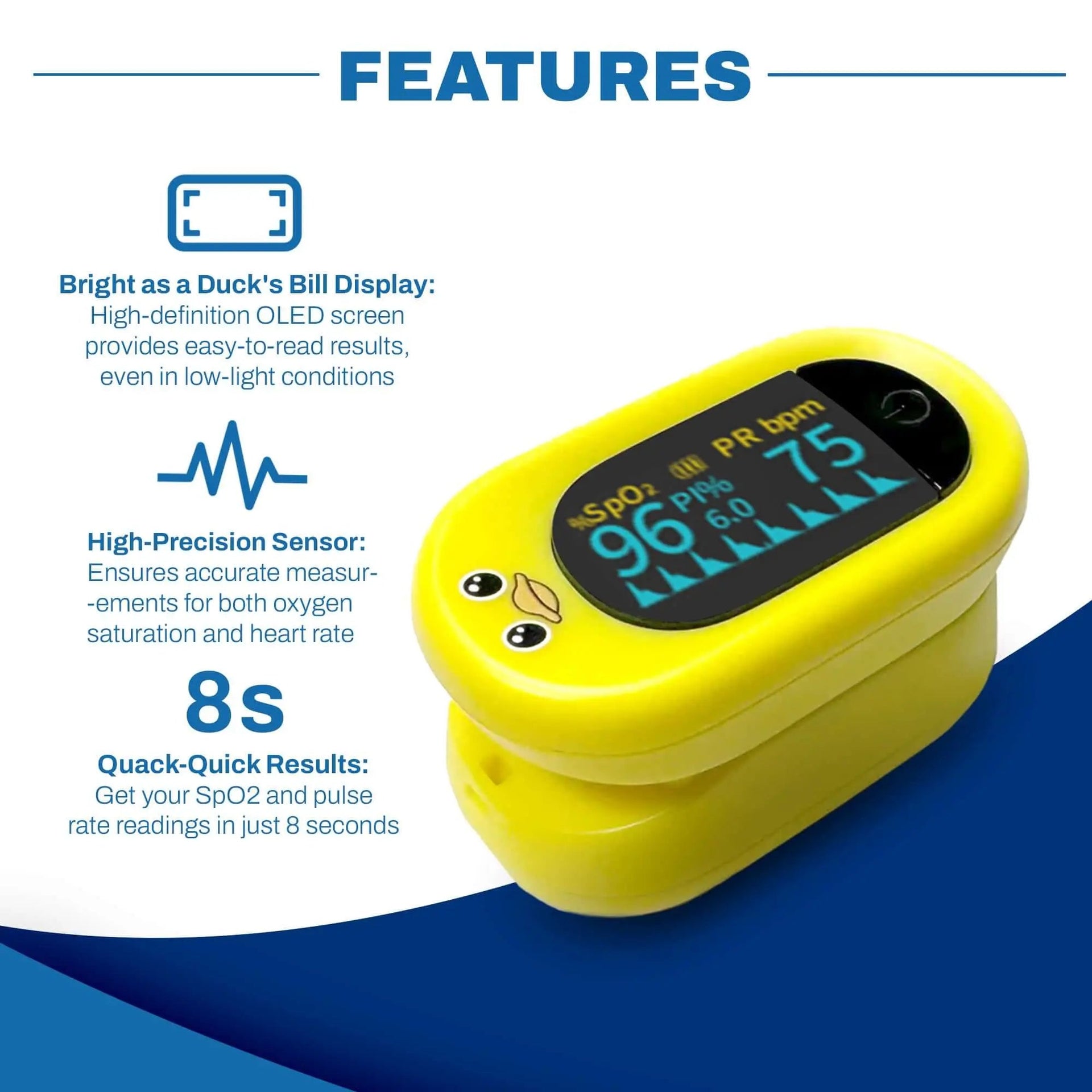 Kid-Friendly Pulse Oximeter – Med-Pat “Ducky” PXC-1