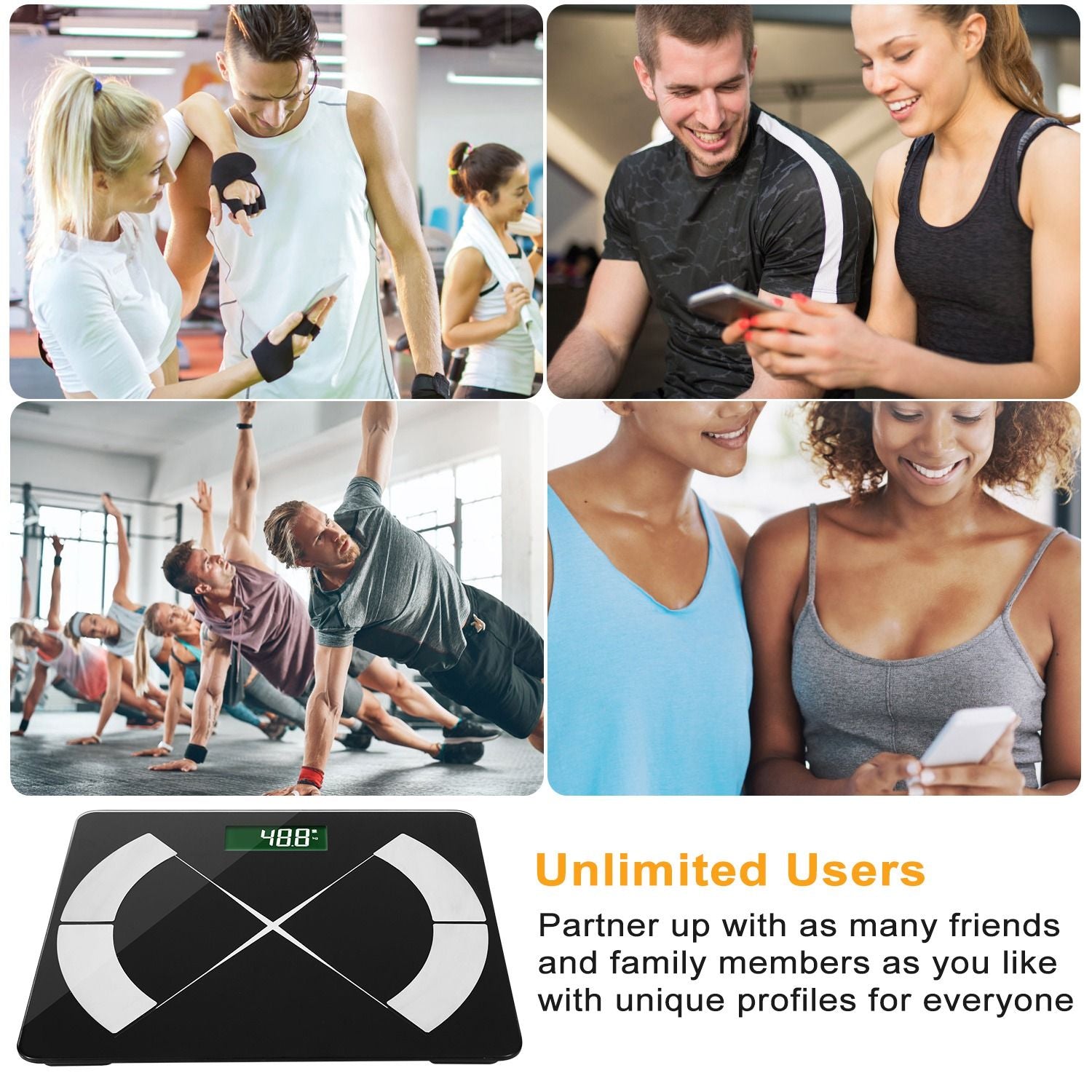 Smart Body Composition Scale – Digital Fat & BMI Monitor